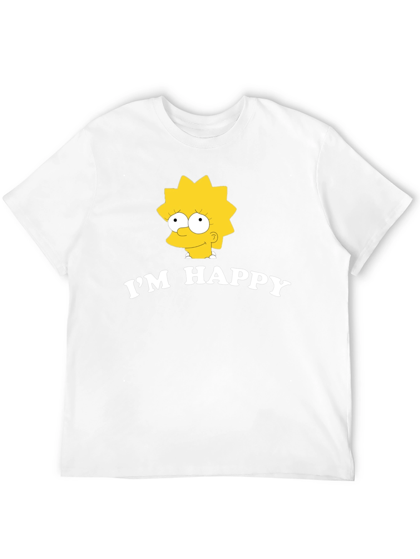 Lisa Simpson Im Happy Black T-Shirt