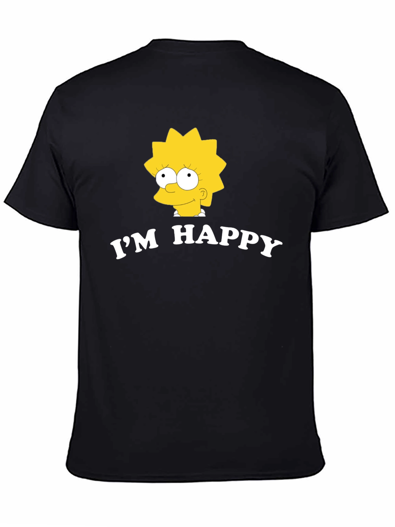 Lisa Simpson Im Happy Black T-Shirt