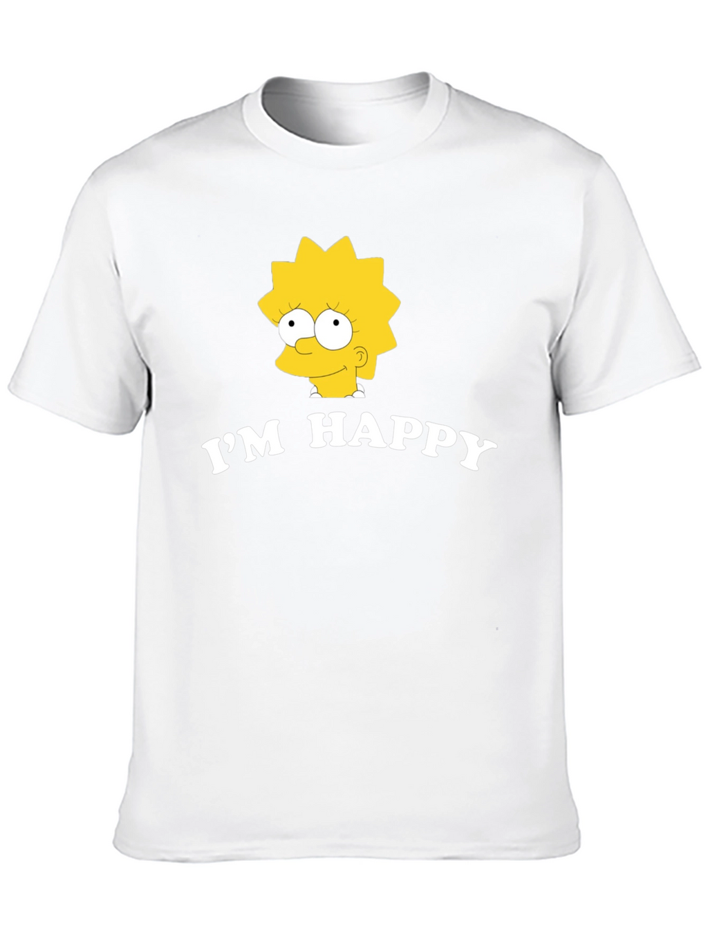 Lisa Simpson Im Happy Black T-Shirt