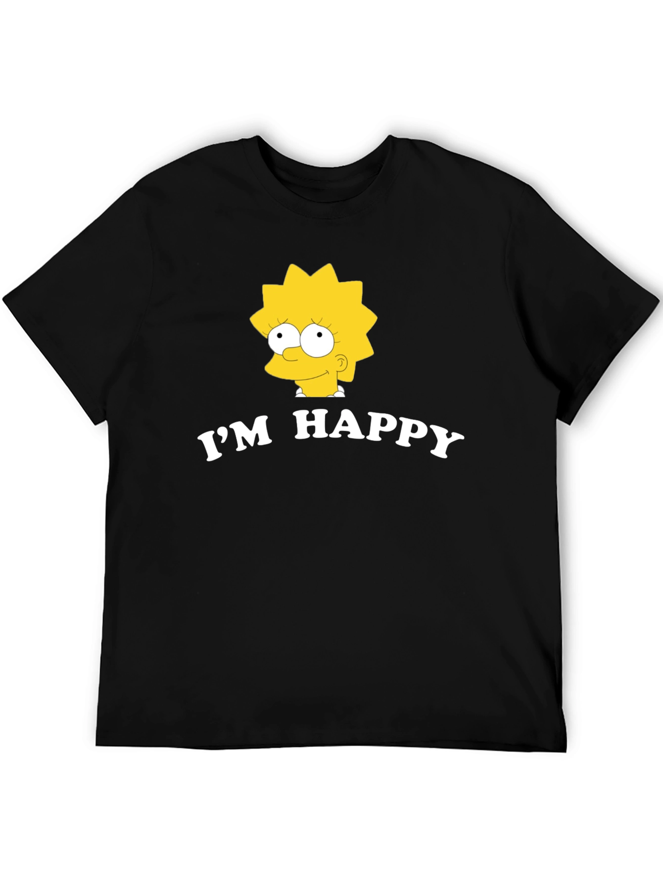 Lisa Simpson Im Happy Black T-Shirt