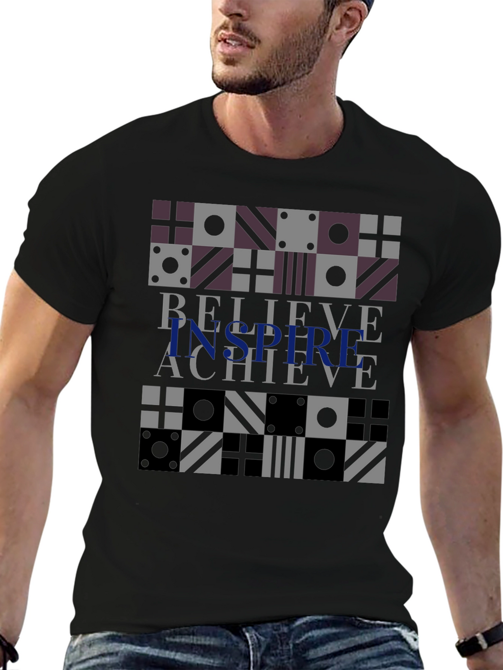 Believe Inspire Achieve Graphic Tee