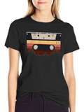 Retro Cassette Tape Forest Graphic Tee