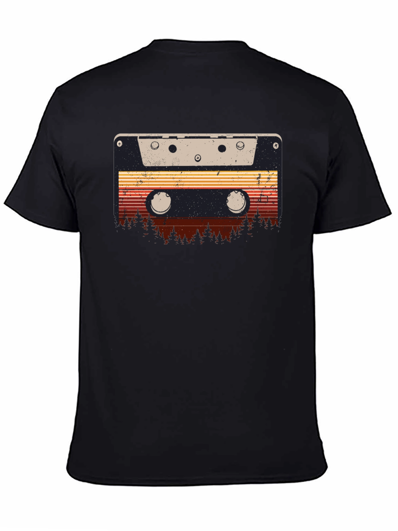 Retro Cassette Tape Forest Graphic Tee