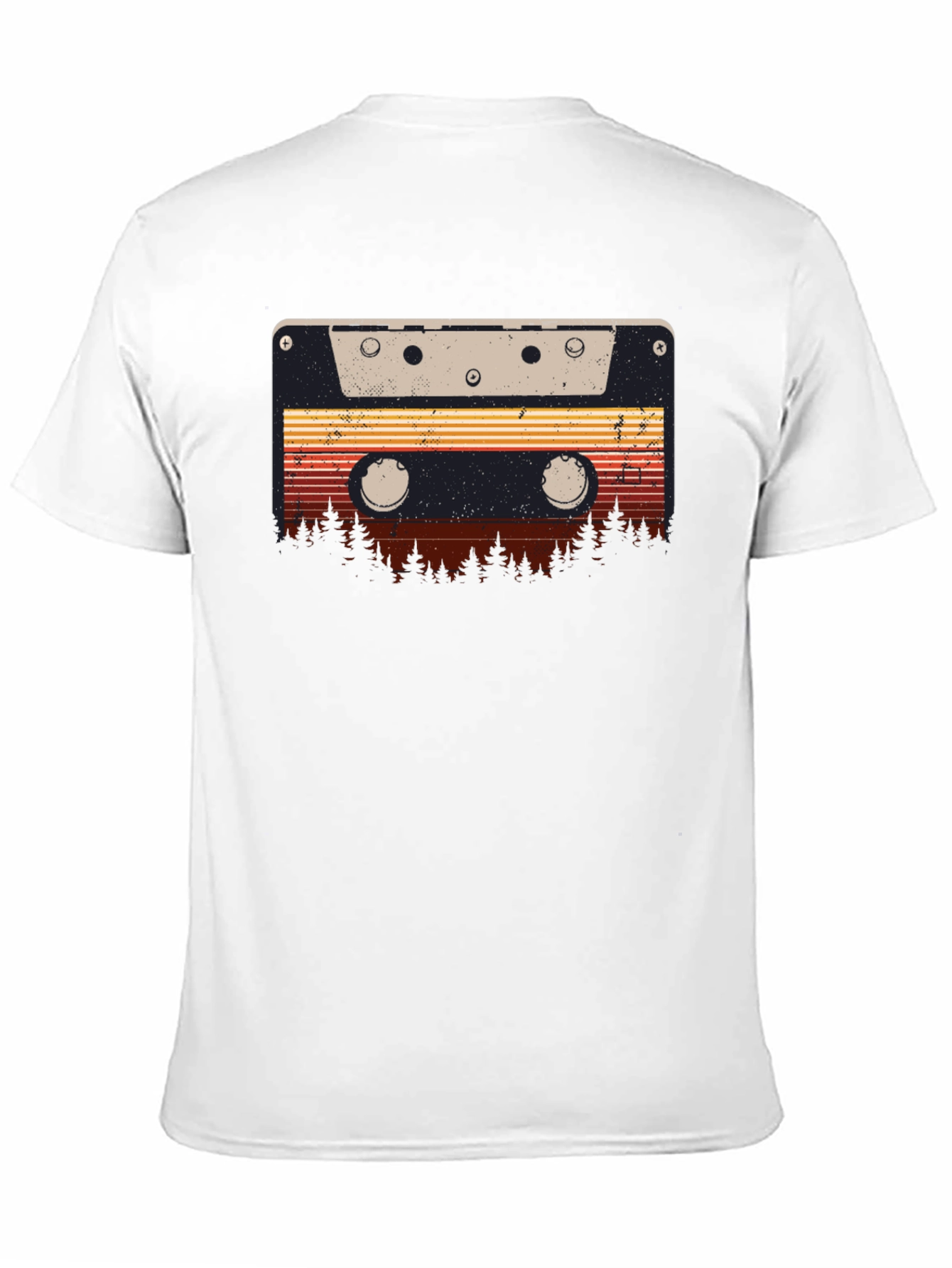 Retro Cassette Tape Forest Graphic Tee