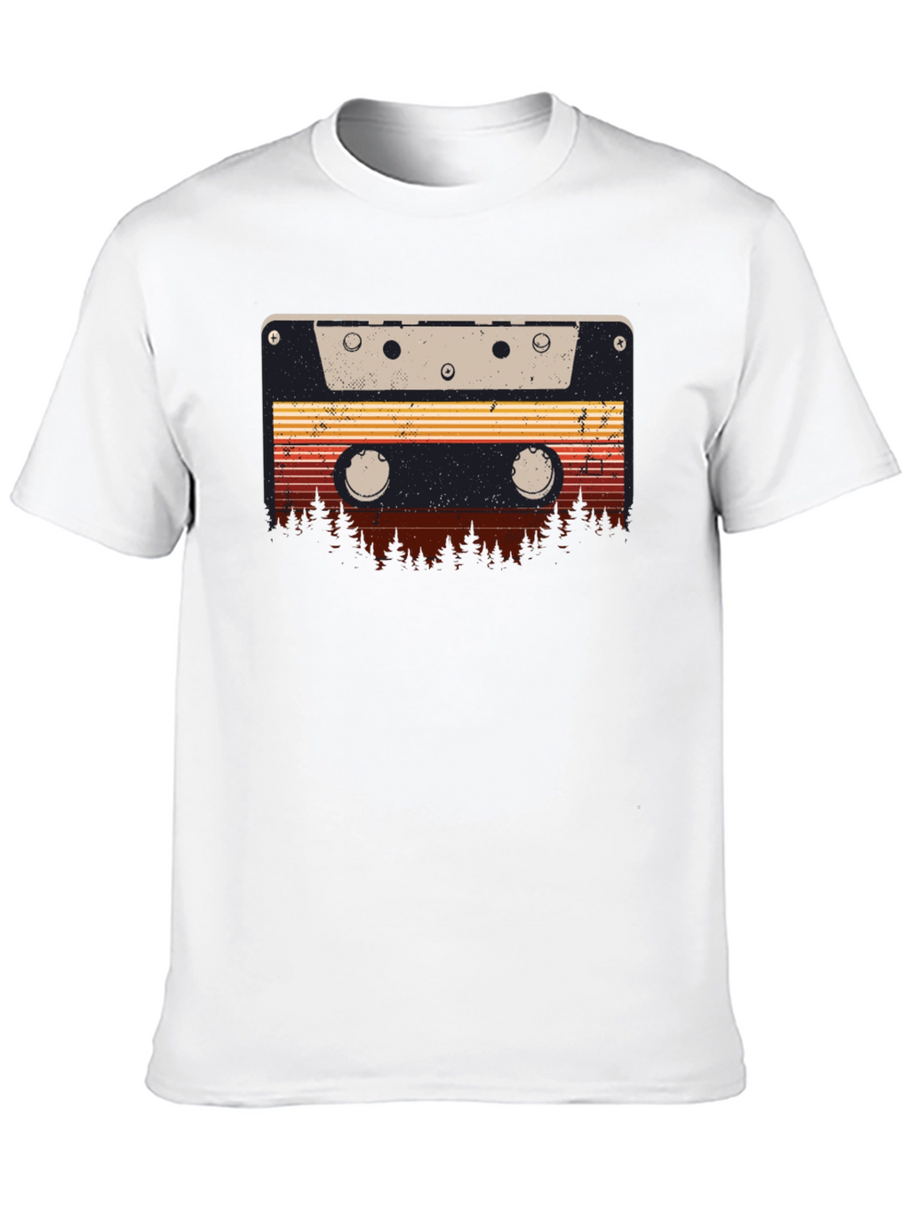 Retro Cassette Tape Forest Graphic Tee