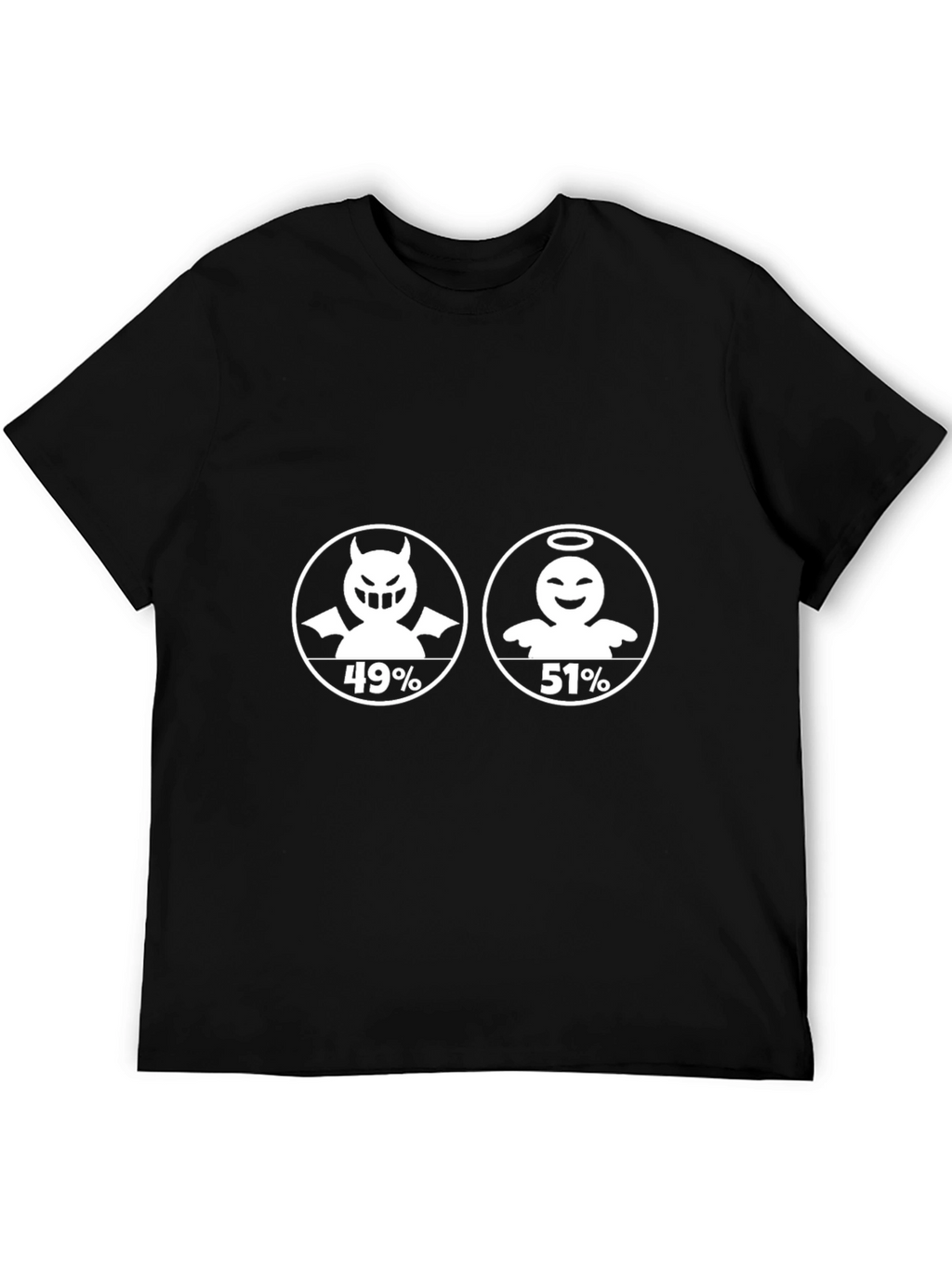 Angel vs Devil T-Shirt - 51% Angel