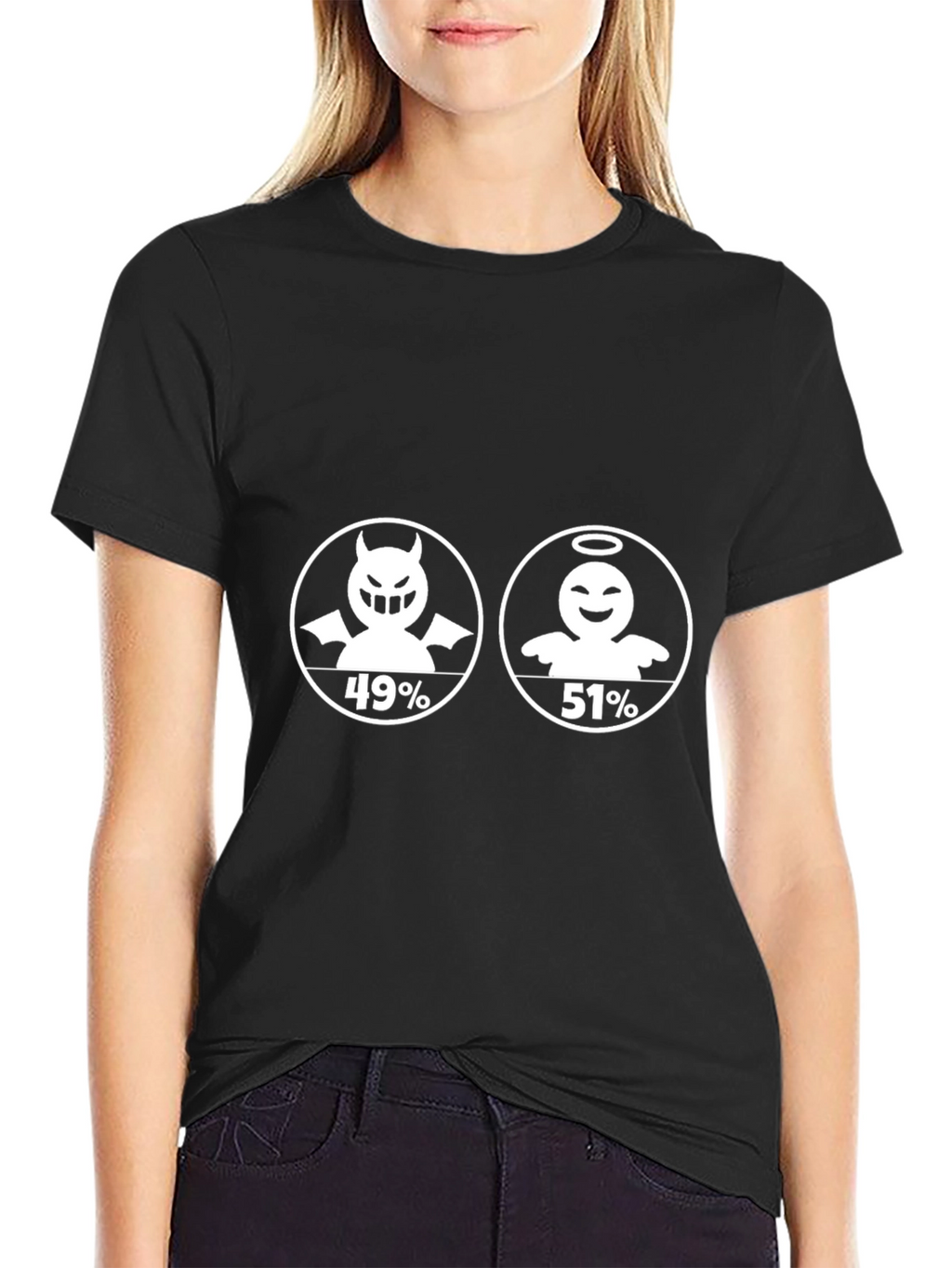 Angel vs Devil T-Shirt - 51% Angel