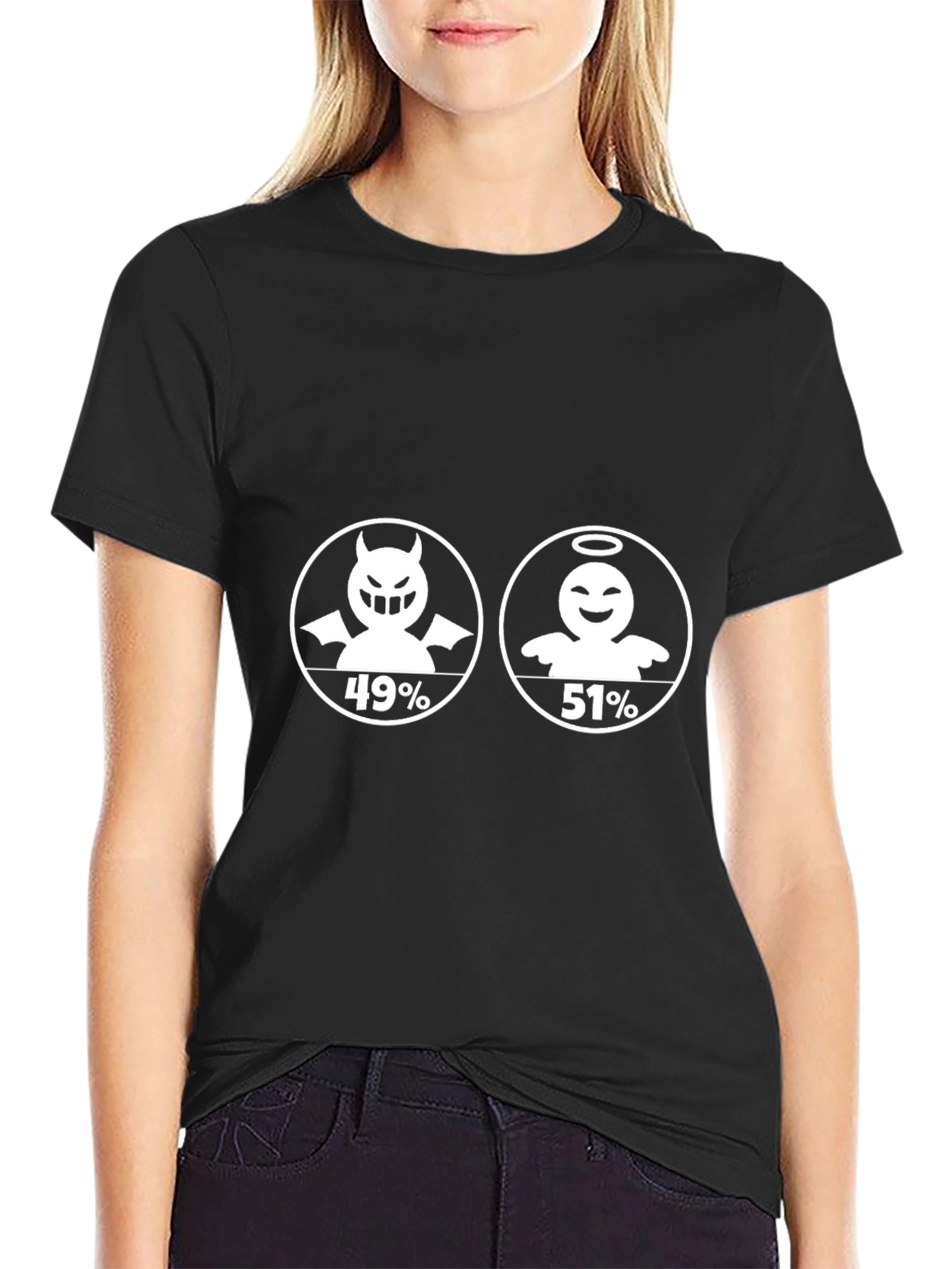 Angel vs Devil T-Shirt - 51% Angel