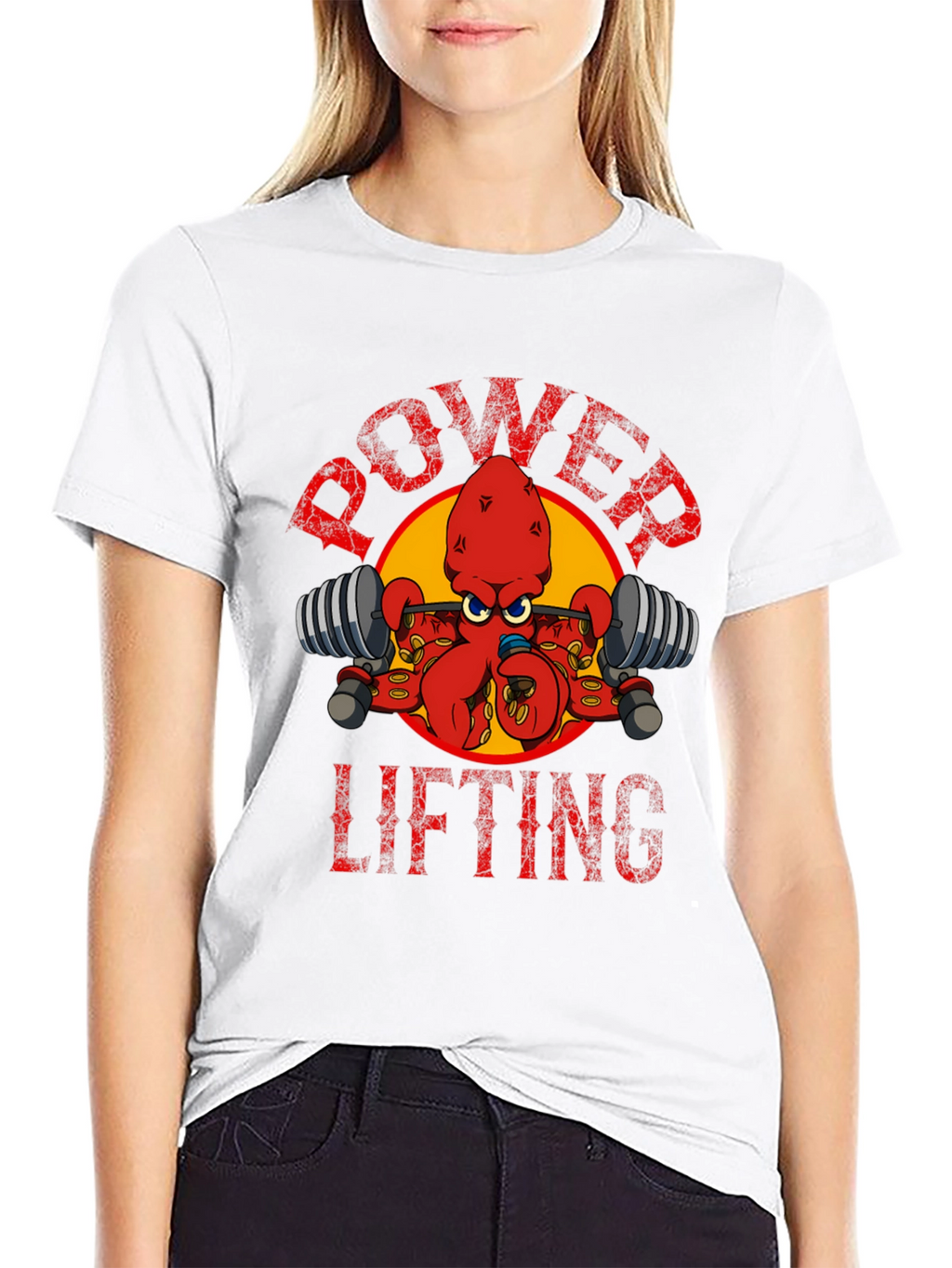 Power Lifting Octopus T-Shirt - Gym Humor Tee