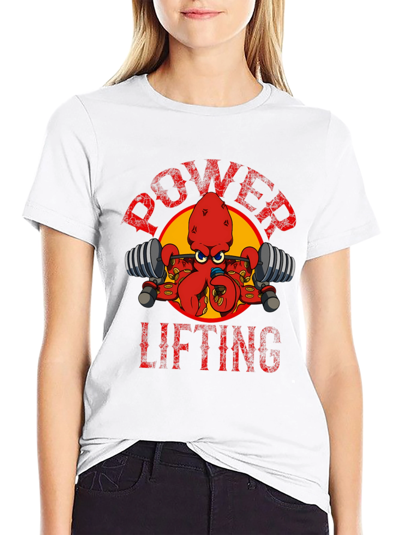 Power Lifting Octopus T-Shirt - Gym Humor Tee