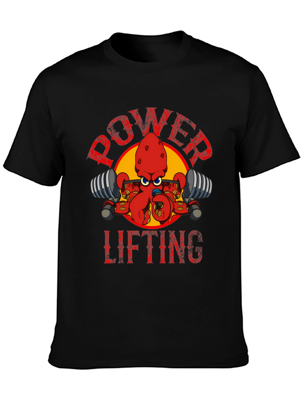 Power Lifting Octopus T-Shirt - Gym Humor Tee