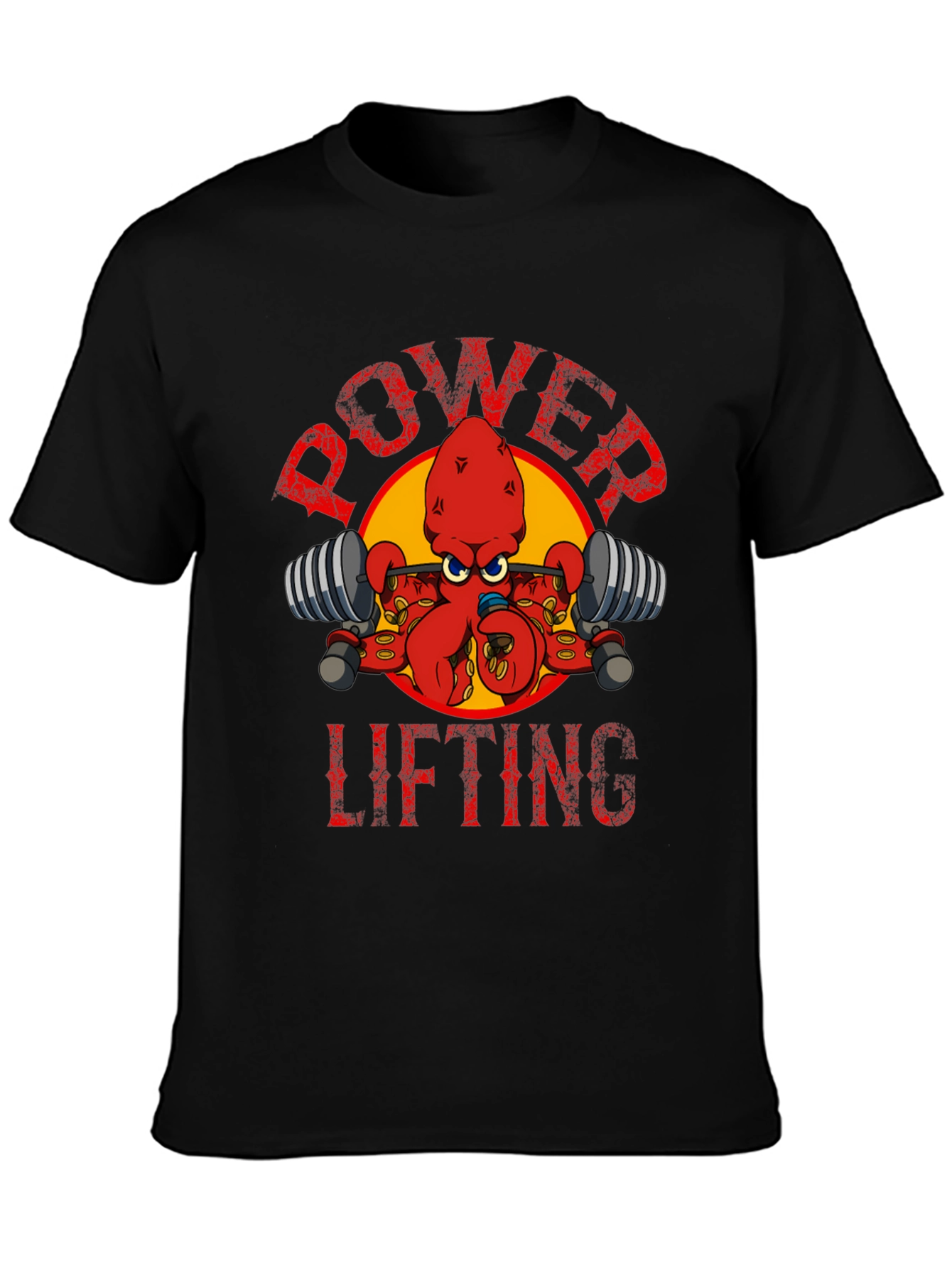 Power Lifting Octopus T-Shirt - Gym Humor Tee