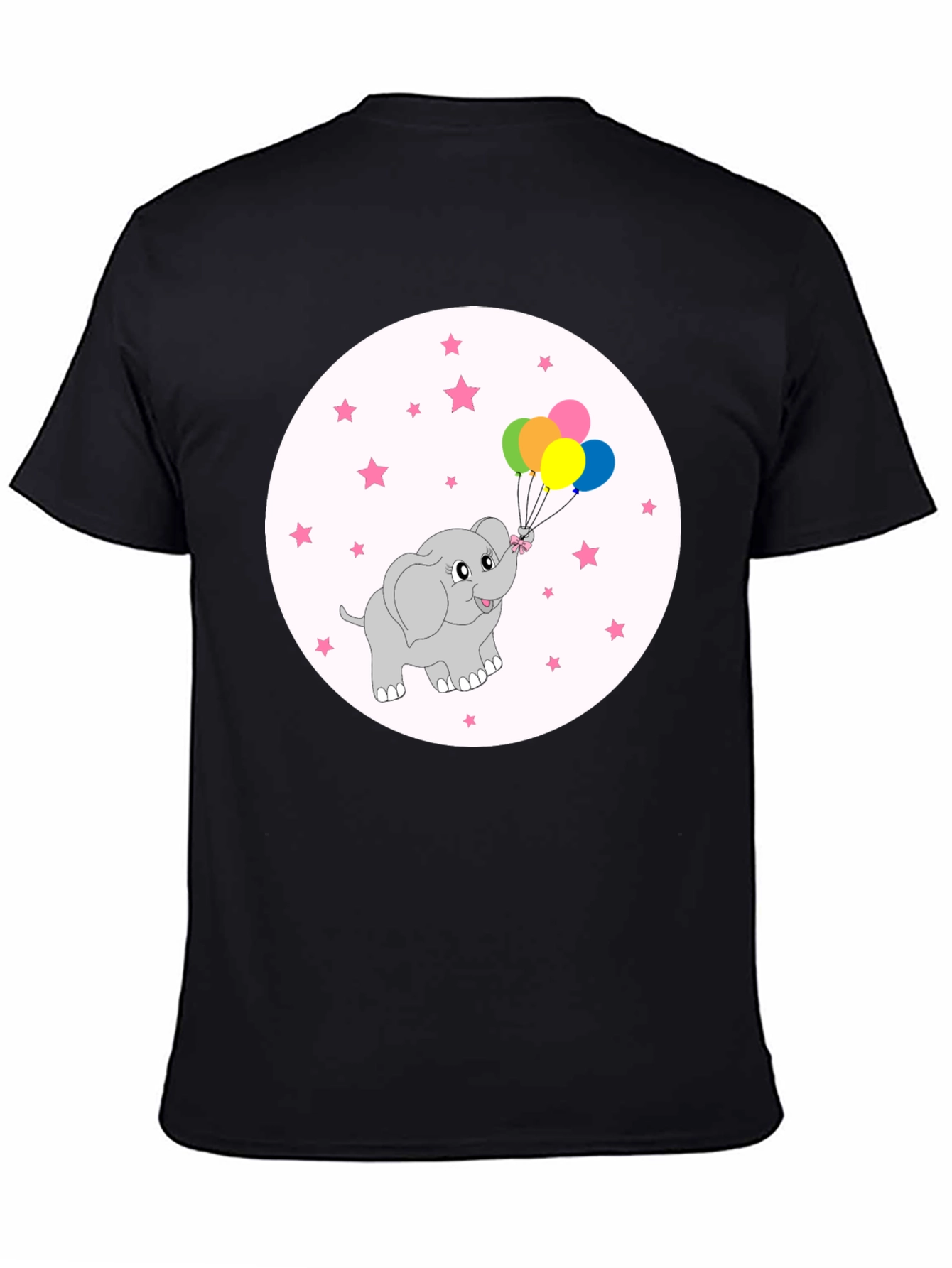 Cute Elephant Balloons Graphic Tee - Soft Cotton Comfort
