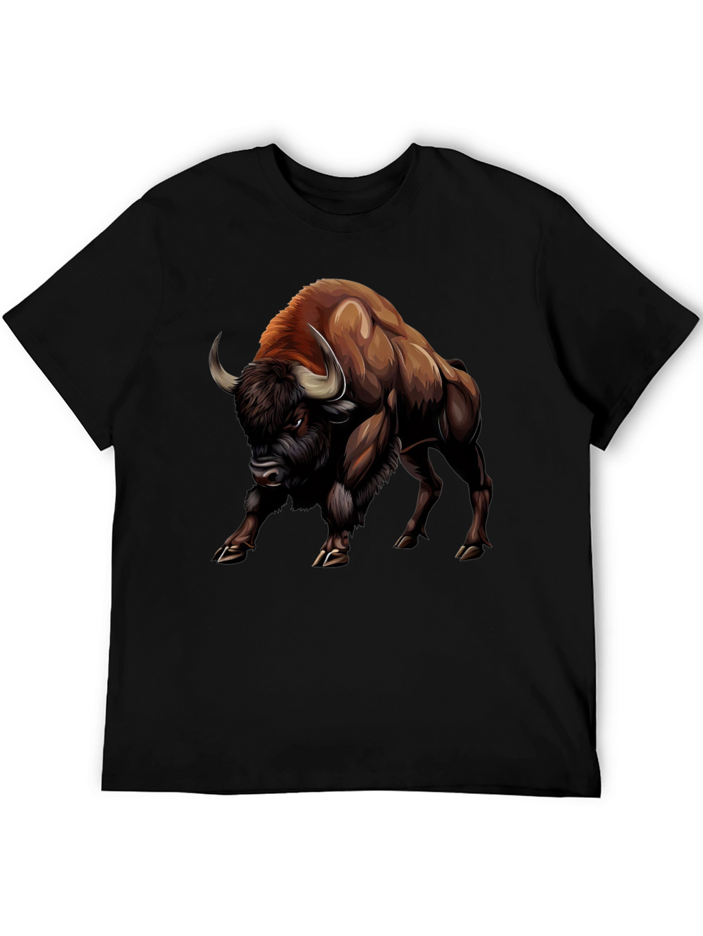 Bison Graphic Tee - Bold Animal Print