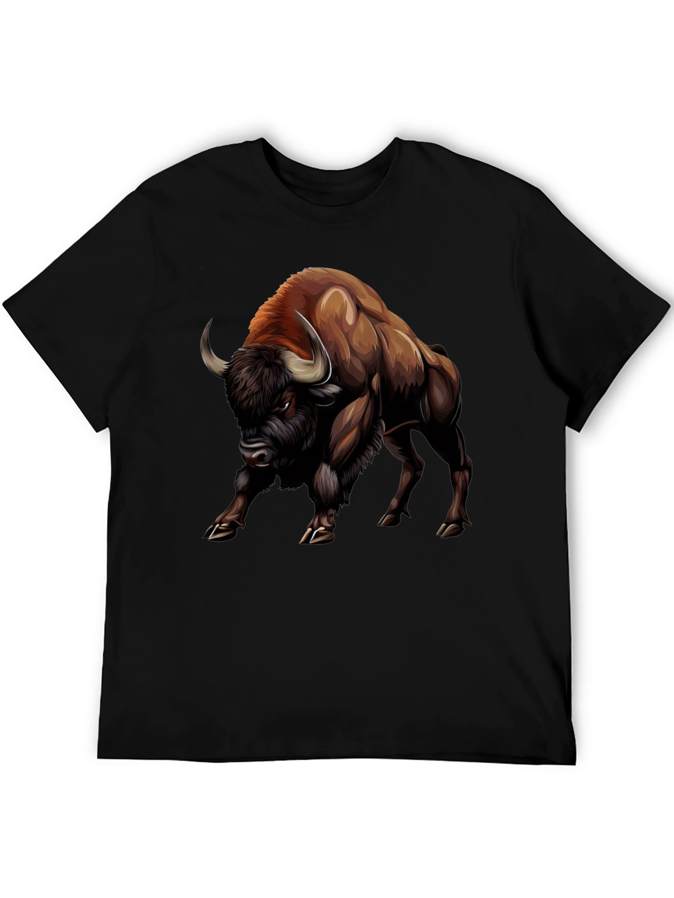 Bison Graphic Tee - Bold Animal Print