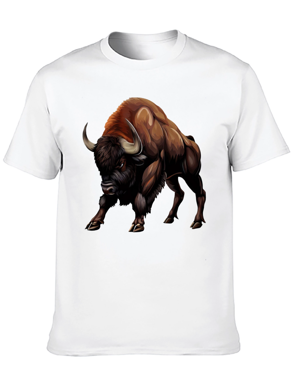 Bison Graphic Tee - Bold Animal Print