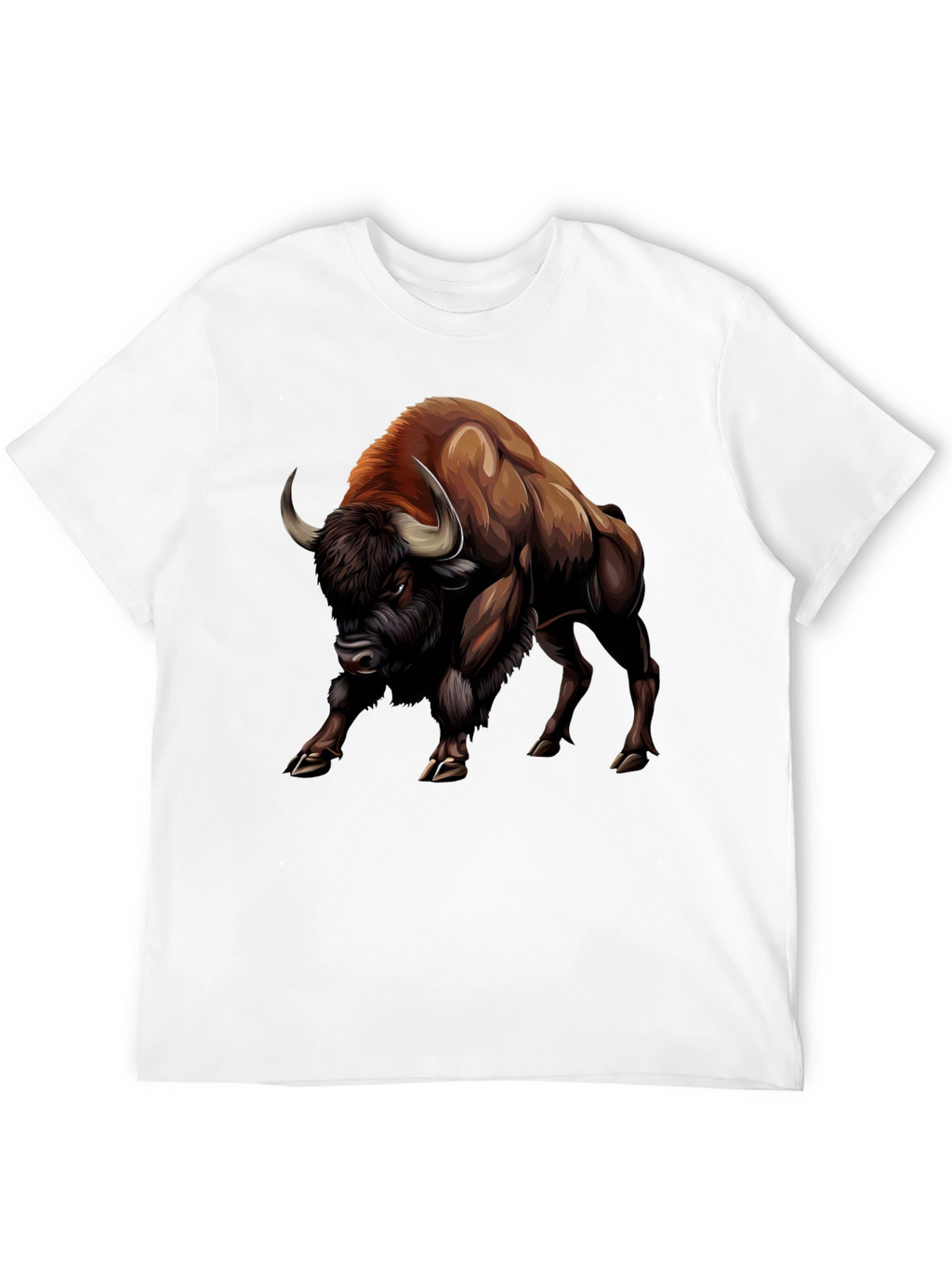 Bison Graphic Tee - Bold Animal Print