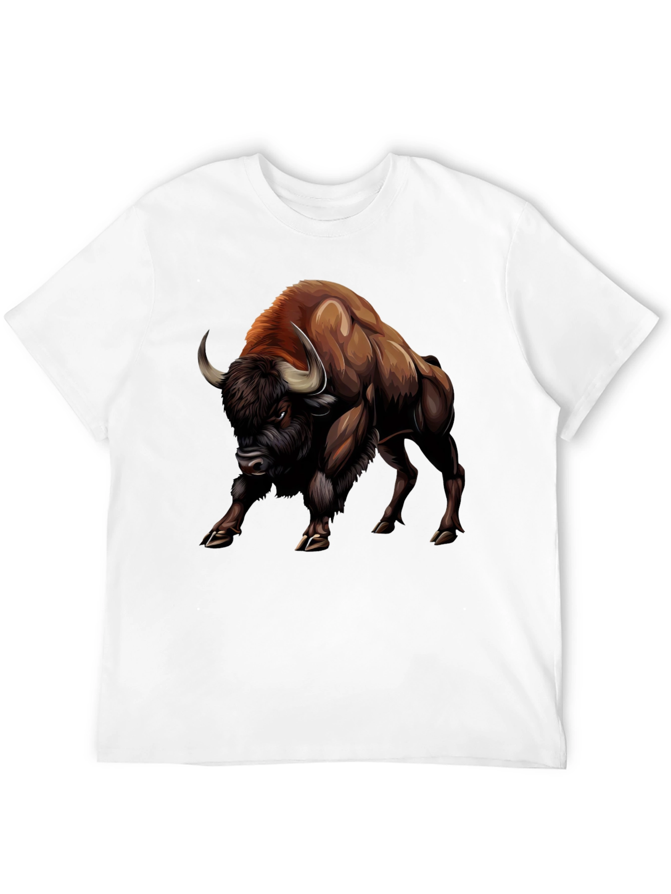 Bison Graphic Tee - Bold Animal Print