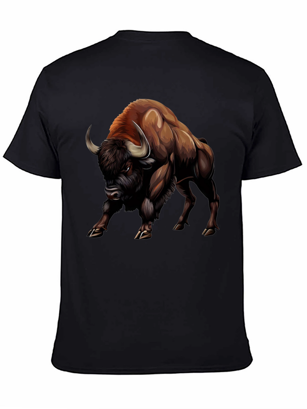 Bison Graphic Tee - Bold Animal Print