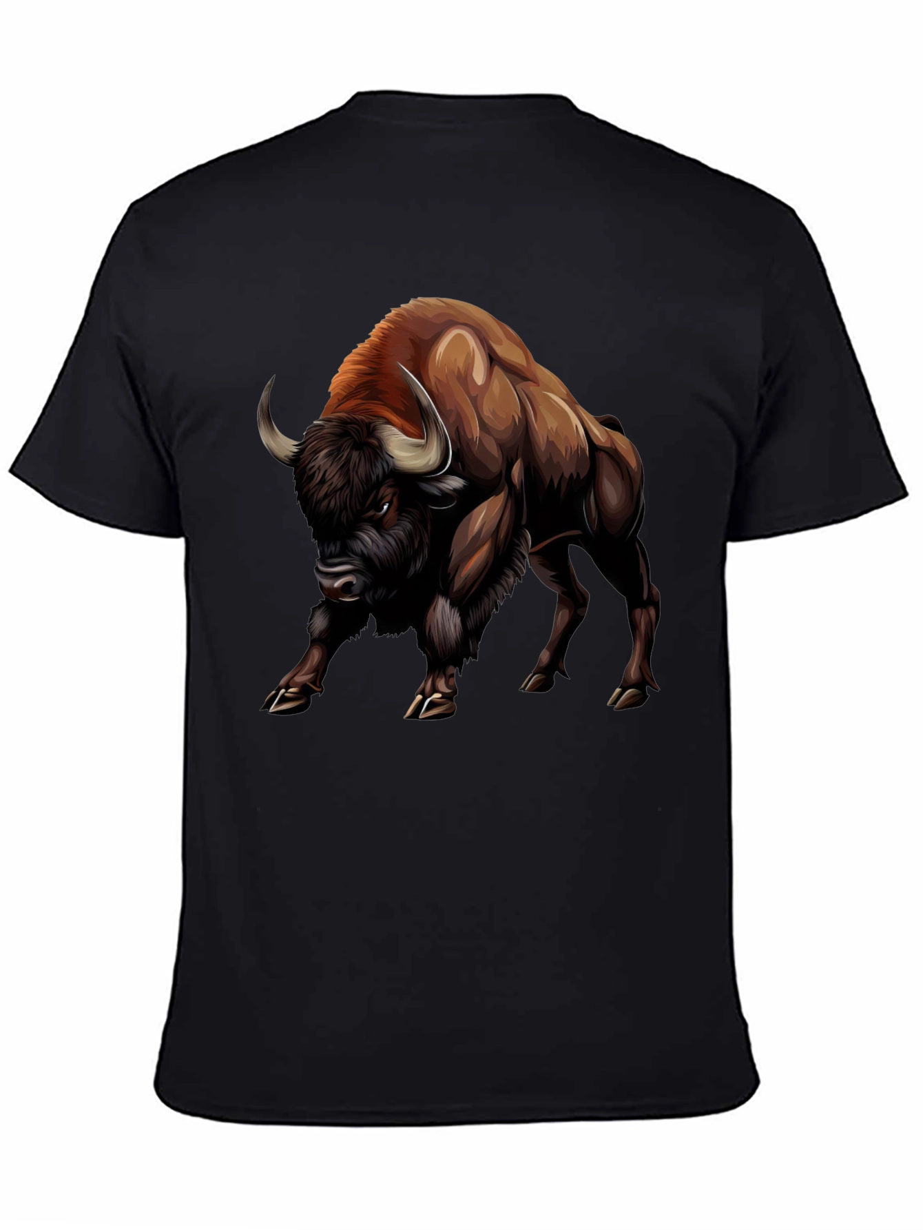 Bison Graphic Tee - Bold Animal Print