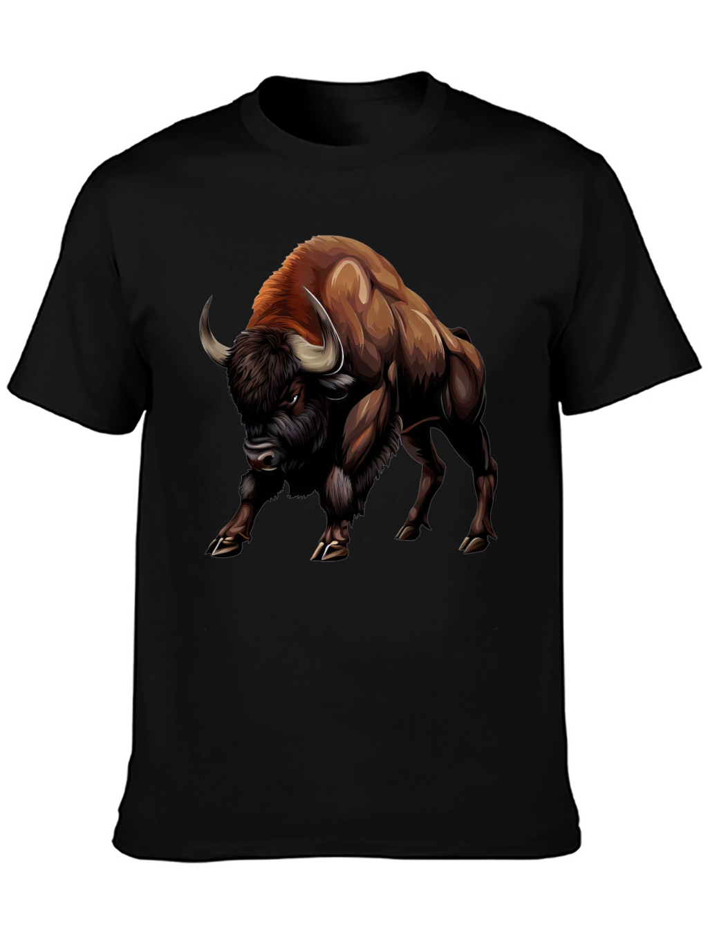 Bison Graphic Tee - Bold Animal Print