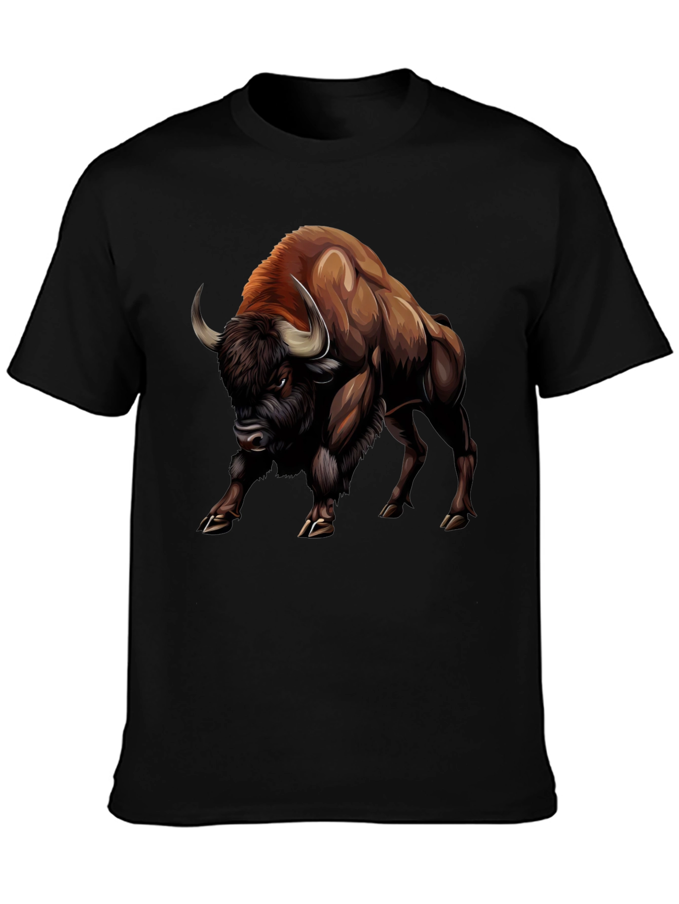 Bison Graphic Tee - Bold Animal Print
