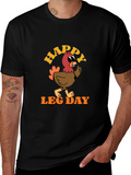 Funny Thanksgiving Turkey Leg Day Graphic T-Shirt