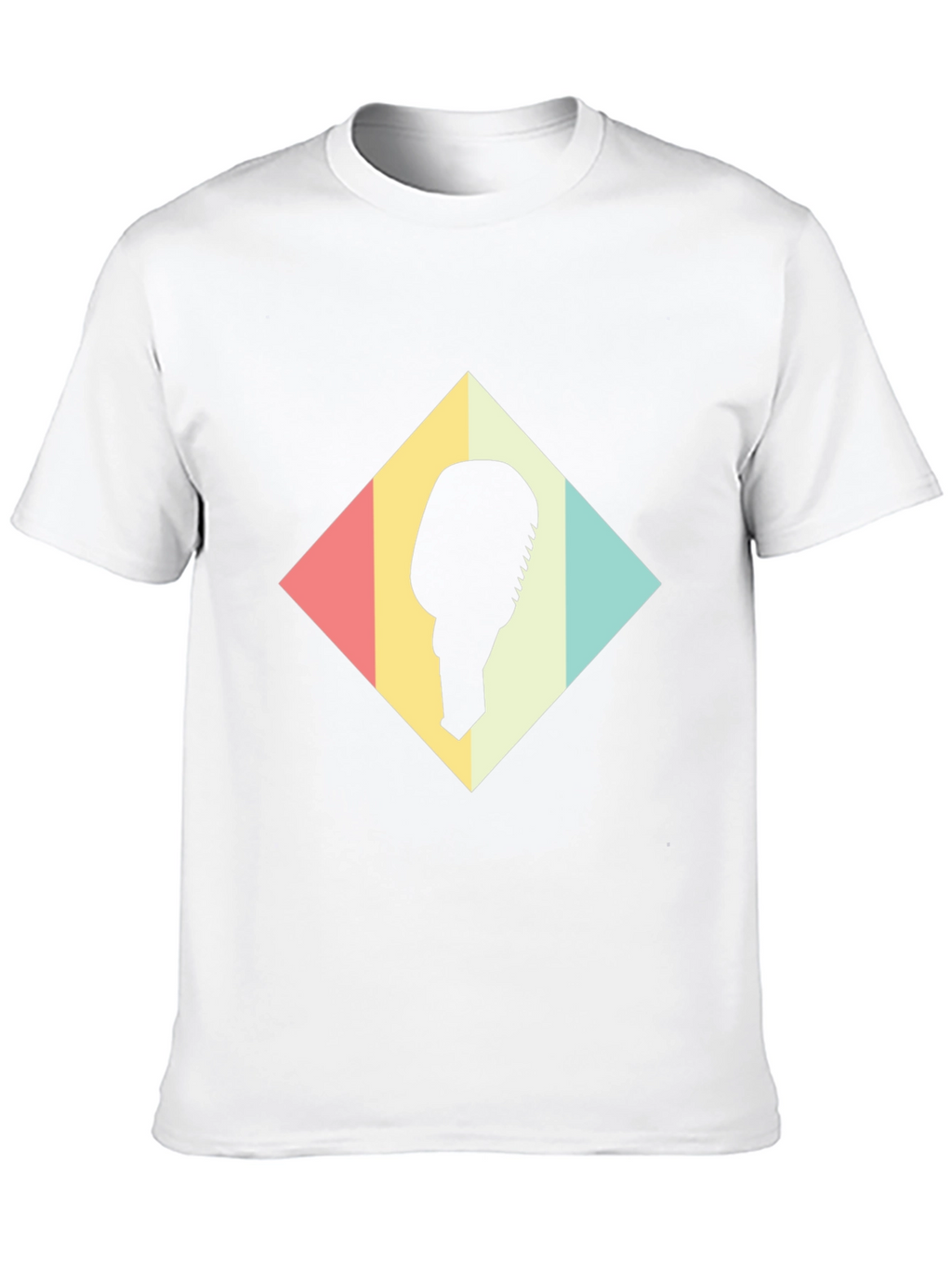 Retro Microphone Graphic Tee - Black