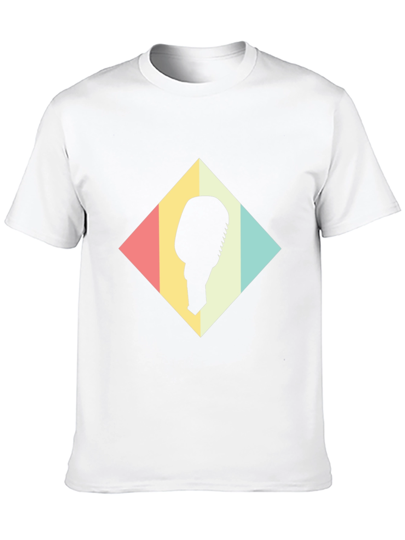 Retro Microphone Graphic Tee - Black