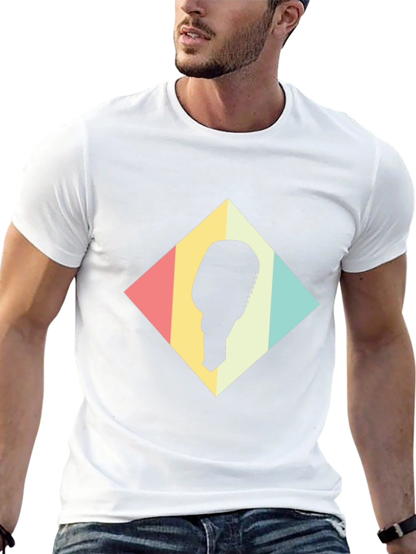 Retro Microphone Graphic Tee - Black