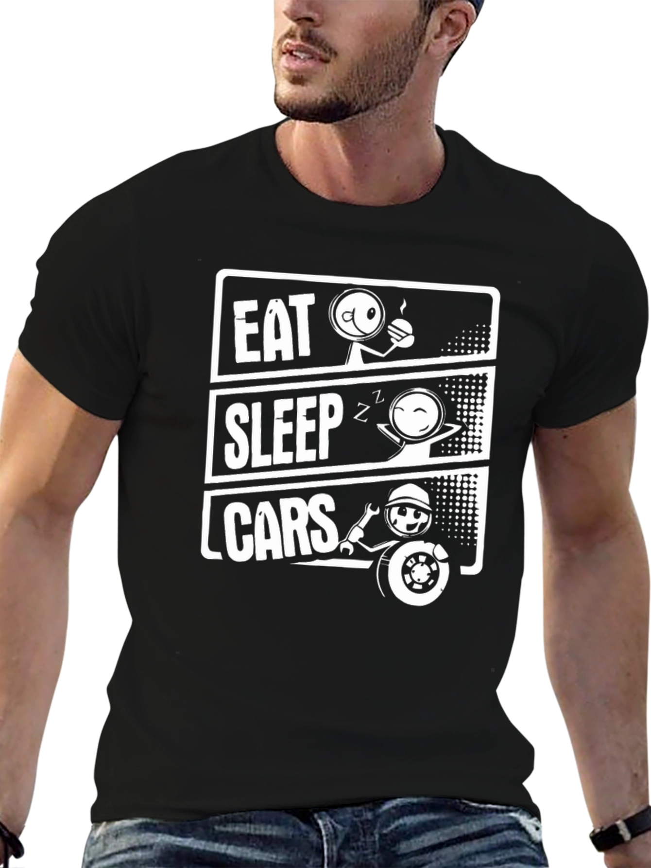 Eat Sleep Cars Funny Mechanic T-Shirt