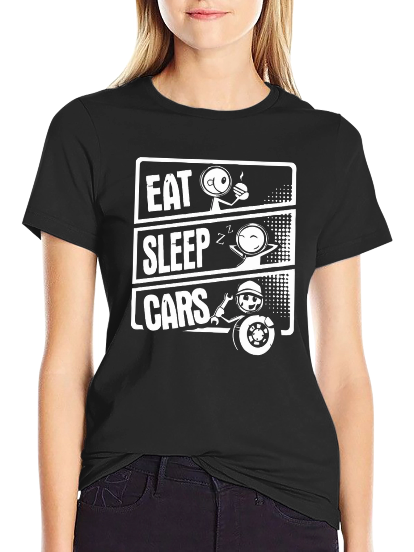 Eat Sleep Cars Funny Mechanic T-Shirt