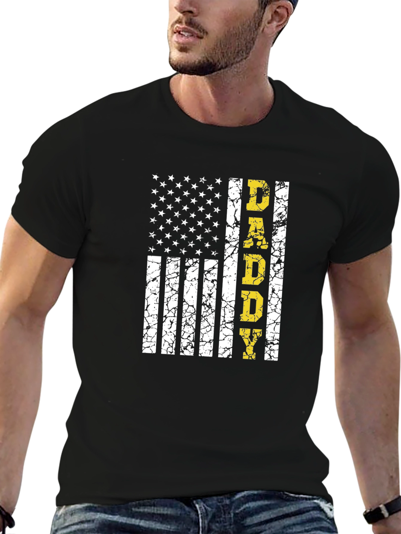 Daddy American Flag Graphic T-Shirt