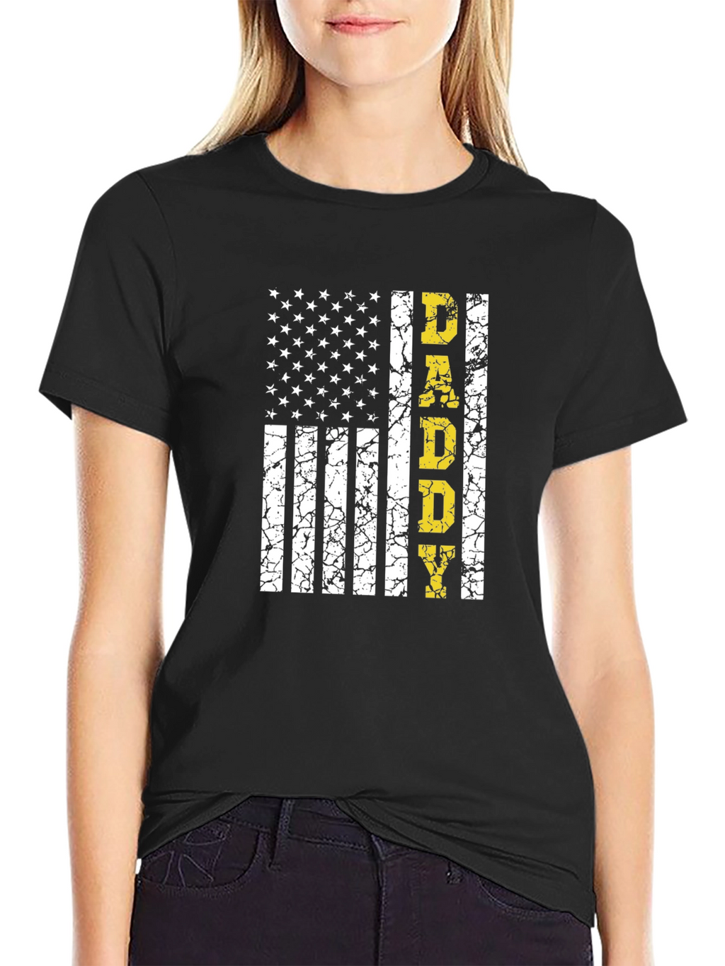 Daddy American Flag Graphic T-Shirt