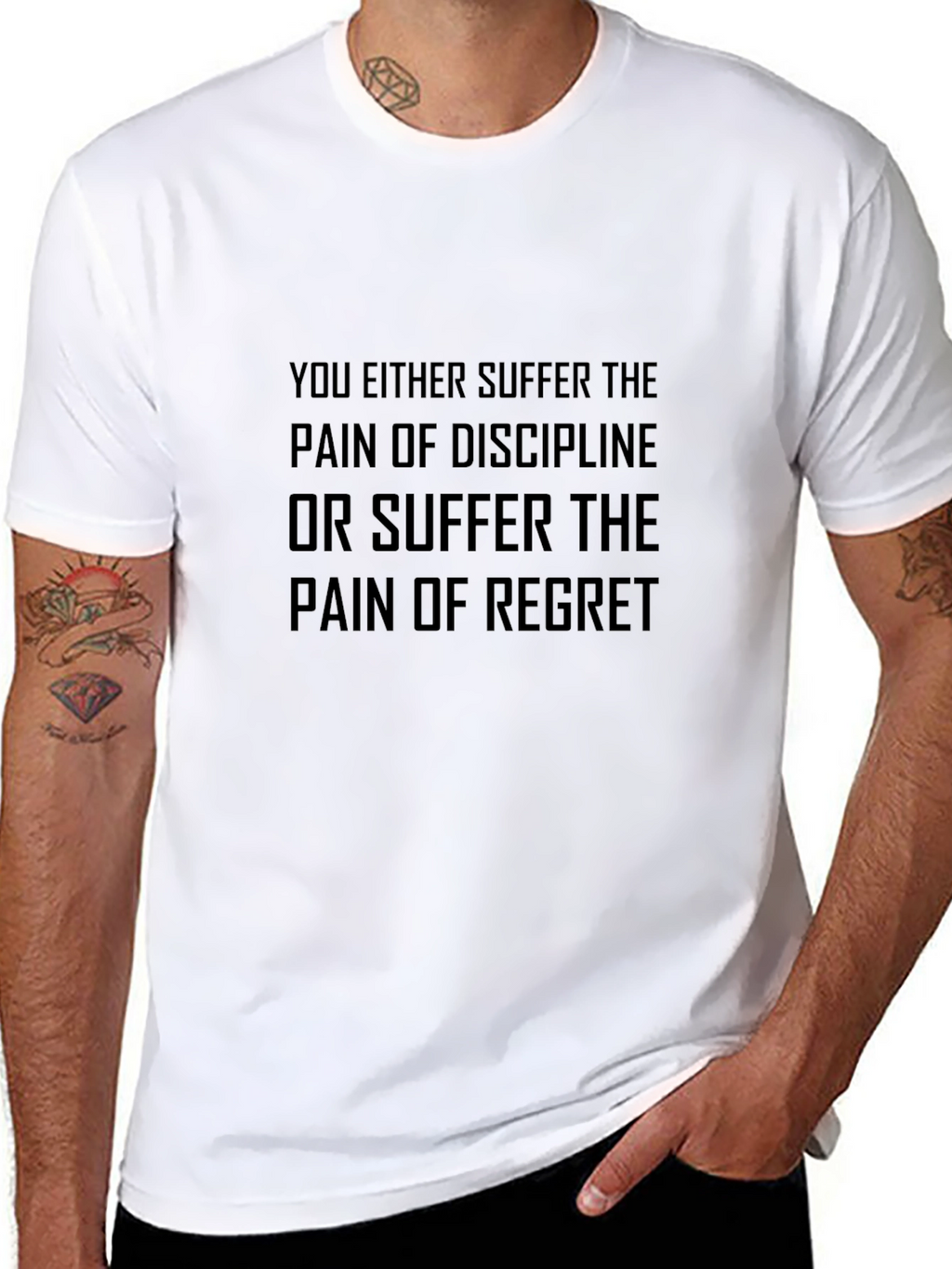 Motivational Quote T-Shirt - Discipline or Regret