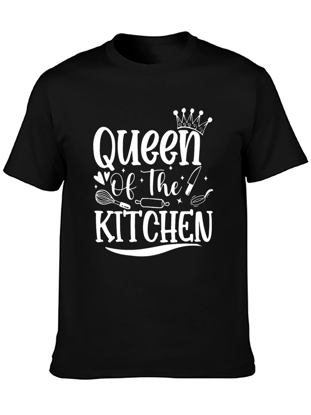 Queen of The Kitchen Graphic T-Shirt - Black