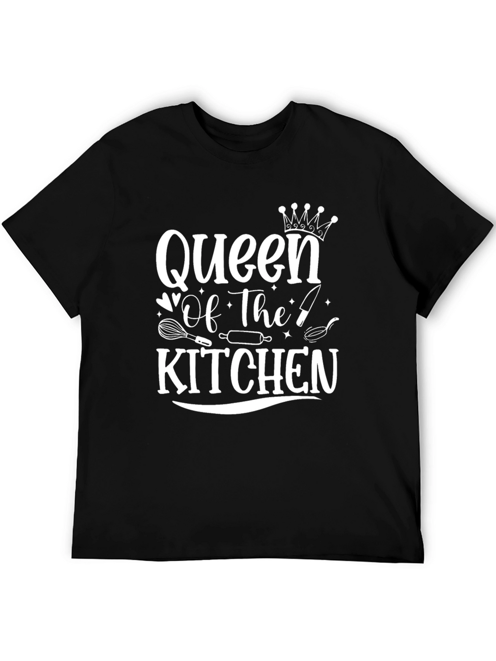 Queen of The Kitchen Graphic T-Shirt - Black