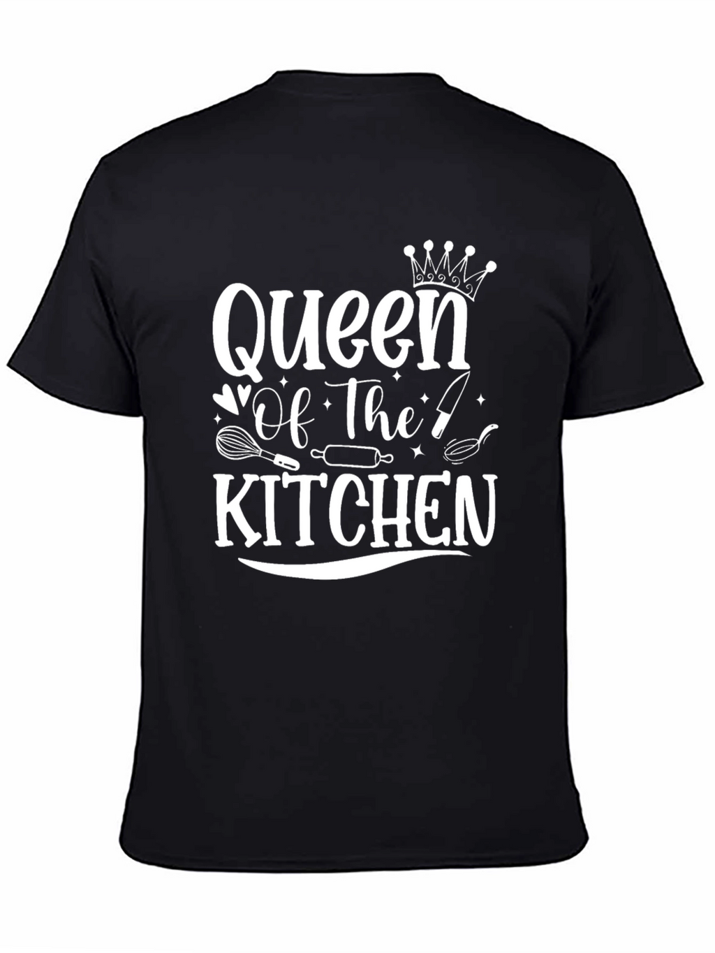 Queen of The Kitchen Graphic T-Shirt - Black