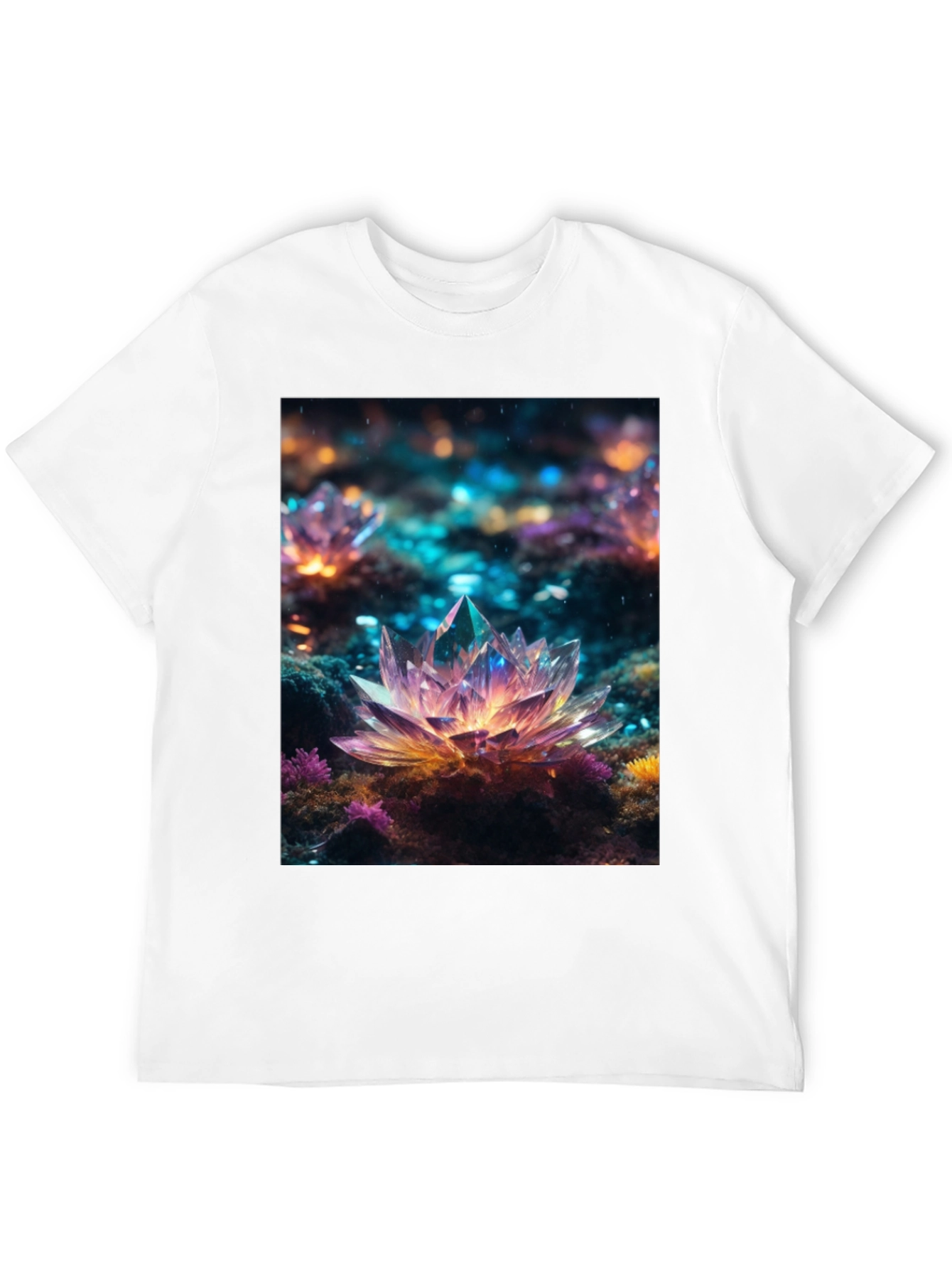 Crystal Lotus T-Shirt - Unique Art Tee