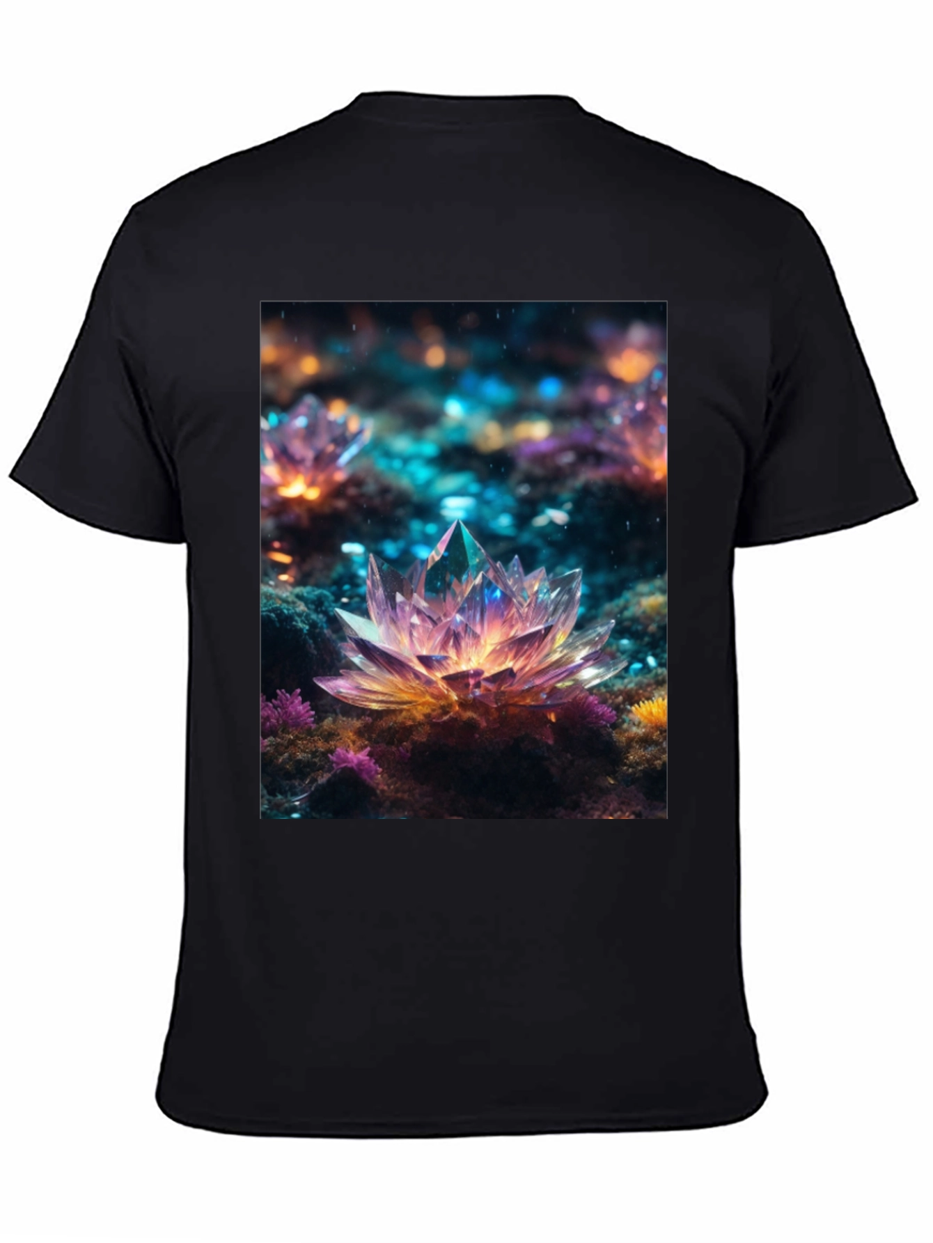 Crystal Lotus T-Shirt - Unique Art Tee