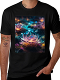 Crystal Lotus T-Shirt - Unique Art Tee