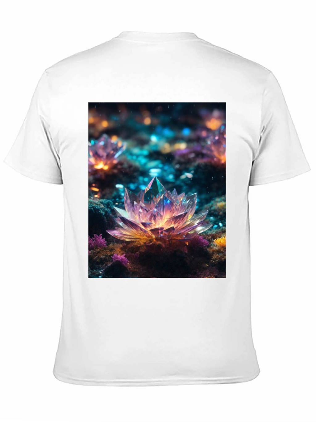 Crystal Lotus T-Shirt - Unique Art Tee