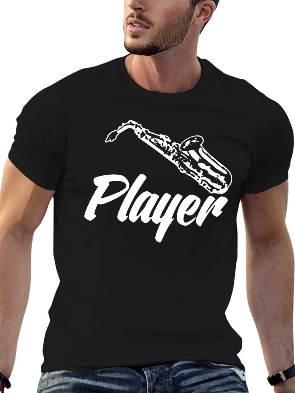 Saxophone Player Graphic Tee - Music Lovers T-Shirt
