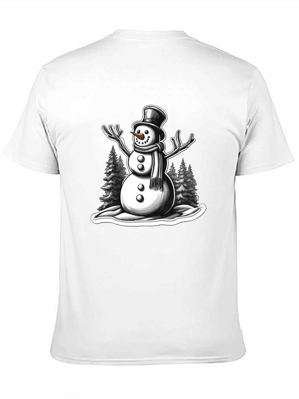 Snowman Graphic Tee - Holiday Winter Shirt