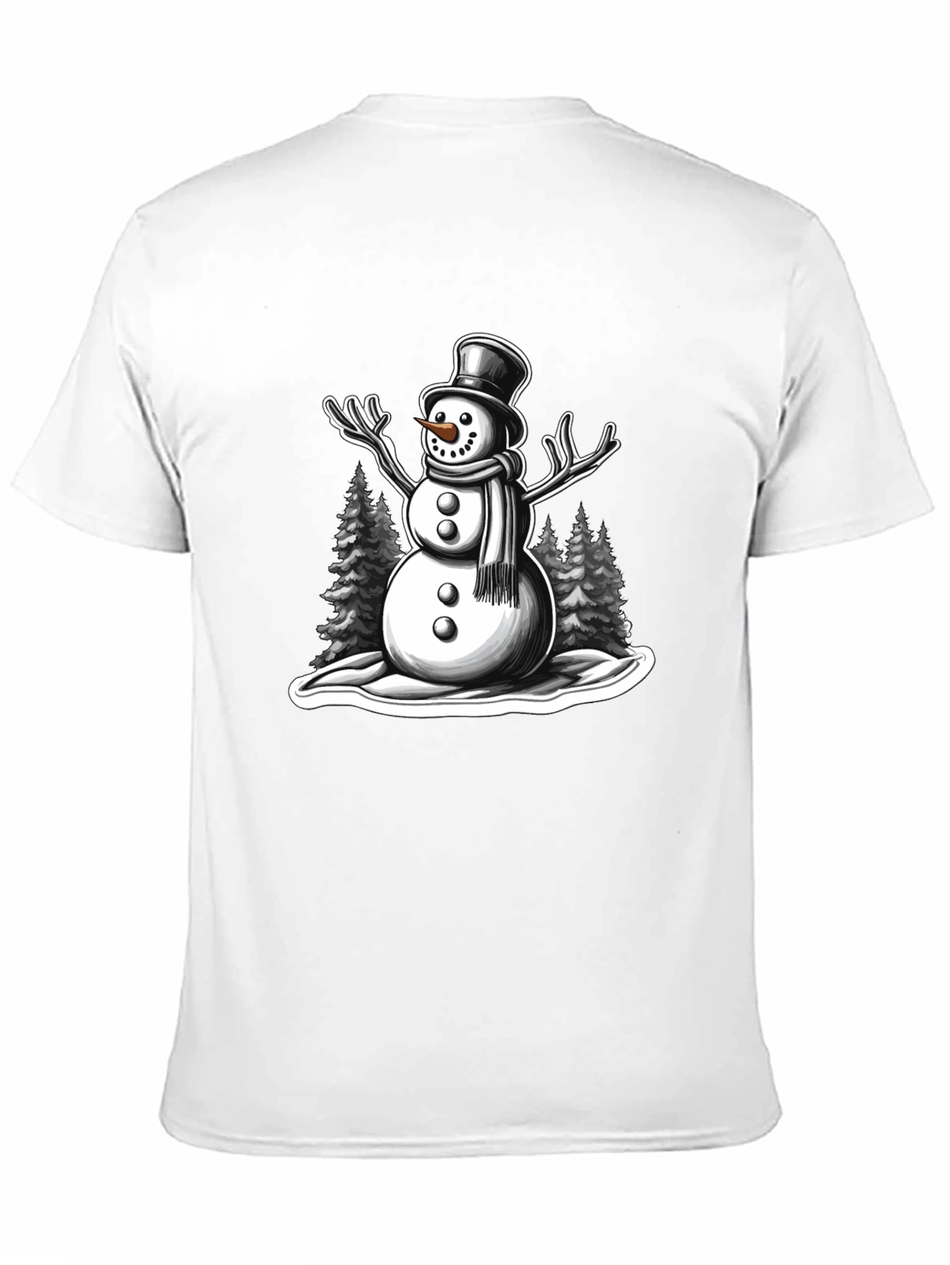 Snowman Graphic Tee - Holiday Winter Shirt