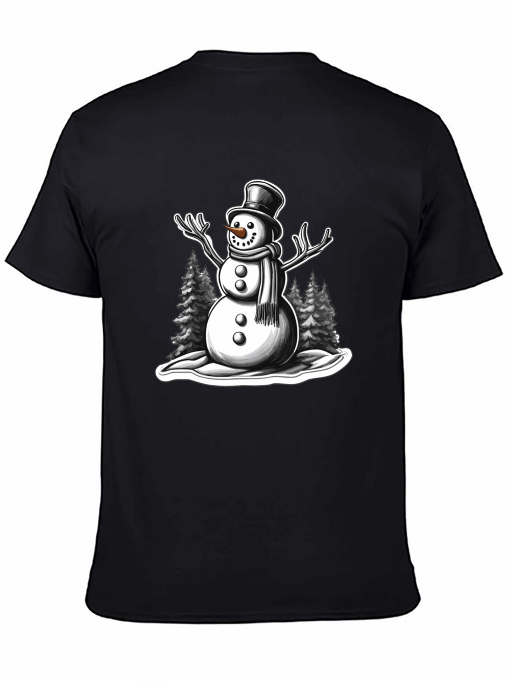 Snowman Graphic Tee - Holiday Winter Shirt