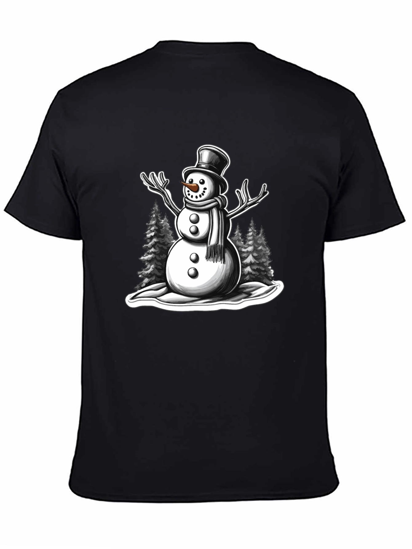 Snowman Graphic Tee - Holiday Winter Shirt