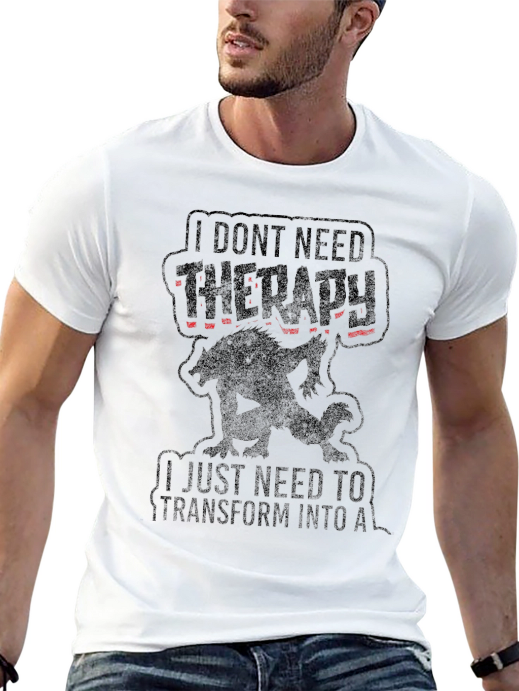 Therapy Humor Werewolf Graphic Tee