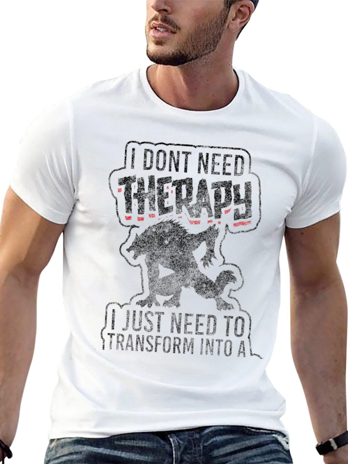 Therapy Humor Werewolf Graphic Tee
