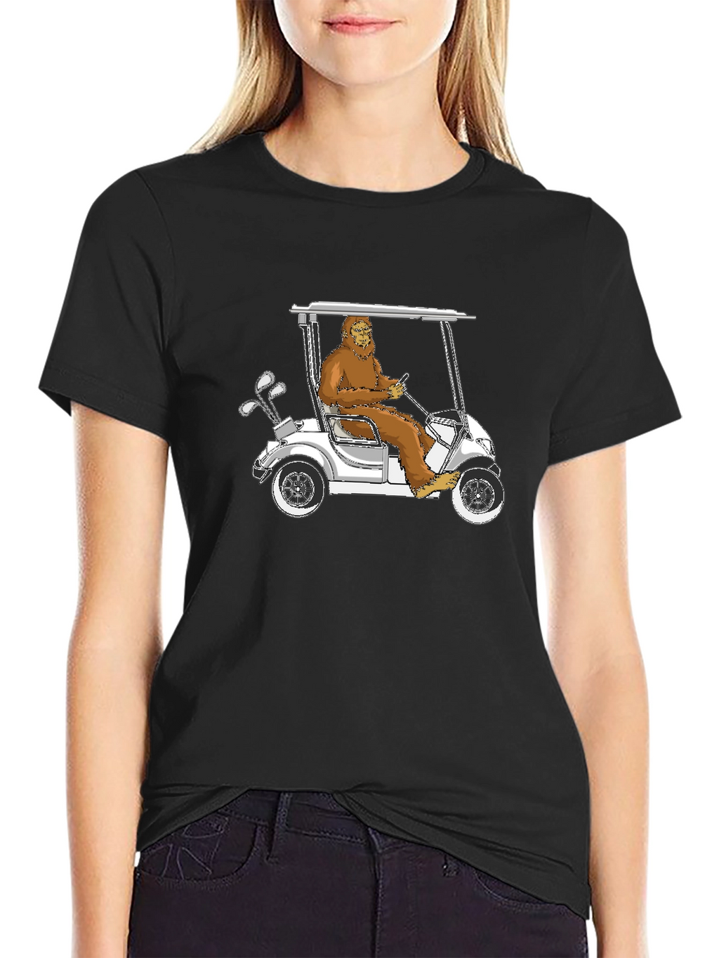 Bigfoot Golfing T-Shirt - Hilarious Sasquatch Tee